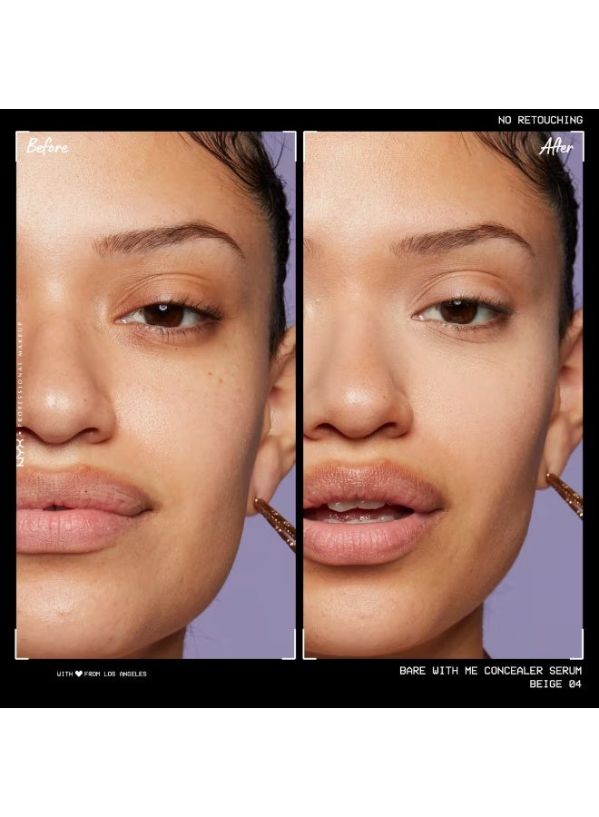 NYX PROFESSIONAL MAKEUP Bare With Me Hydrating Face & Body Concealer Serum,  04 - Beige - Image 2